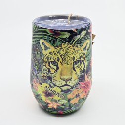 Cup acier inoxydable léopard