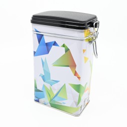 Boîte à café rectangle 250g motifs origami