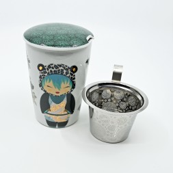 Tisanière fille léopard