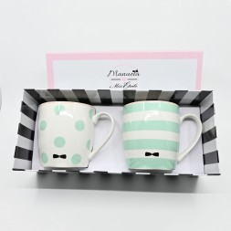 Miss étoile Coffret de 2 mugs vert pastel