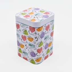 Boîte à thé chats en couleurs 50gr