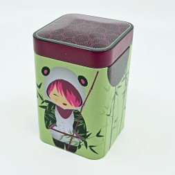 Boîte à thé kawaii fille panda 100gr