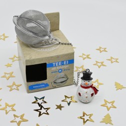 Boule à thé bonhomme de neige