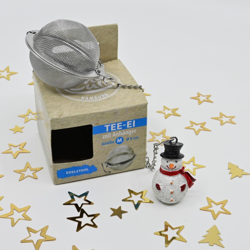 Boule à thé bonhomme de neige