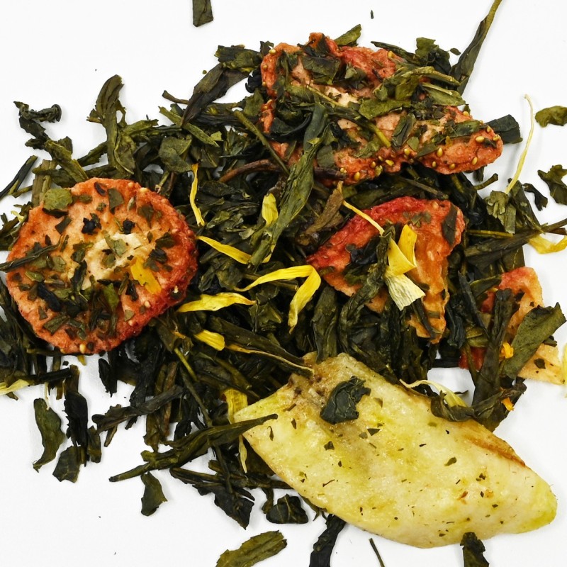 Thé  vert fraise saveur pêche FBKT