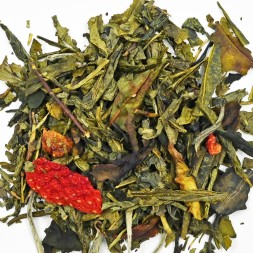 Thé vert et blanc Fraise jasmin piment bio FBKT